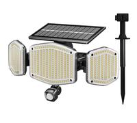 Togaga 3 in 1 Solar Lights Outdoor, 426 LED 1200lm Motion Sensor Security Light with 360° Wide Lighting Angle, Easy to Install, IP65 Waterproof, 3 Heads, for Outside,Pathway,Yard,Garage