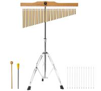 Togarhow 36-Bar Chimes 36 Notes Single-Row Wind Chime with 2.5-4FT Adjustable Stand Musical Percussion Instrument for Orchestras Choirs Classrooms Church Bands