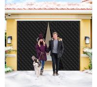 Togarhow Garage Door Screen 8 x 7Ft Thermal Waterproof Garage Curtains Magnetic Insulated Winter Garage Door Cover for Front, Rear, Internal External Entries, Terraces, Porches, and Balconies