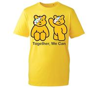 Togather we can Kids Spotty Day 2024 Bear Novelty T Shirt Pudsey Day Support School Unisex Kids Girls Adult Tee Top (Yellow, S)
