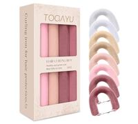Togayu Heatless Curls Overnight Set - 8PCS Jumbo Velvet Hair Rollers to Sleep In, Soft Flexi Rods for No Damage Curls and Waves - For All Hair Types and Texture