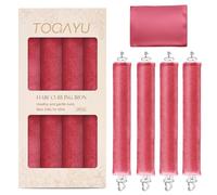 Togayu Heatless Curls Overnight Set - Jumbo Overnight Hair Curlers to Sleep In, Soft Velvet Hair Rollers for Women, No Damage Curls Styling Tools 4pcs