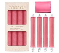 Togayu Heatless Curls Overnight Set - Jumbo Overnight Hair Curlers to Sleep In, Soft Velvet Hair Rollers for Women, No Damage Curls Styling Tools 4pcs