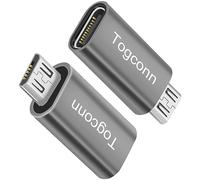 Togconn USB C to Micro USB Adapter 2 Pack, USB Type-C (Female) to Micro USB (Male) Convert Connector Support Charge & Data Sync Compatible with Galaxy S7 Edge, S6, Nexus 6/5 and Other Micro Devices