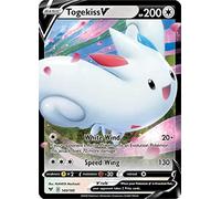 Togekiss V 140/185 Ultra Rare Pokemon Card (SWSH04 Vivid Voltage) + TitanCards® Toploader