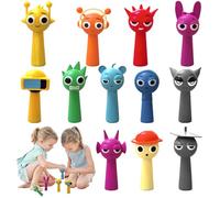 TOGETDREAM 12Pcs Sprunki Figures, Colorful Toy Figures Action Anime Model Statue Collectible Sprunki Birthday Decorations Gifts for Girls and Boys/Game Fans