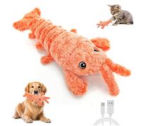 TOGETDREAM Cute Interactive Dog Toy, Floppy Lobster Funny Interactive Cat Dog Plush Toys Wiggly Lobster Dog Toy with USB Charging Cable for Cats Dogs Indoor to Keep Them Busy for Boredom