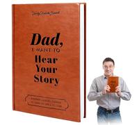 TOGETDREAM Dad, I Want to Hear Your Story: A Father’s Guided Journal to Share His Life & His Love Tell Me Your Story Dad Portable Dad Life Journal Book Leather Wrapped Hardback for Dad Great Gift
