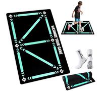 TOGETDREAM Football Training Mat, Soccer Mastery Skills 90 x 60cm with Socks, Ball Control Dribble Mats Soccer, Football Training Equipment Non-Slip Carpet Boys Game