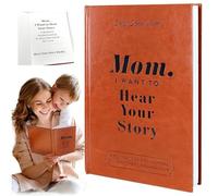 TOGETDREAM Mom, I Want To Hear Your Story, A Mother's Guided Journal To Share Her Life & Her Love Tell Me Your Story Mum Meaningful Memory Journal Leather Wrapped Hardback for Mom Great Gift