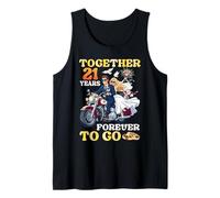 Together 21 Years Forever to Go 21st Wedding Anniversary Tank Top