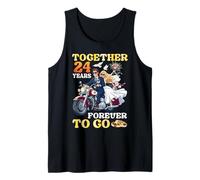 Together 24 Years Forever to Go 24th Wedding Anniversary Tank Top