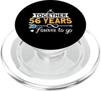 Together 56 Years Forever To Go 56th Wedding Anniversary PopSockets PopGrip for MagSafe