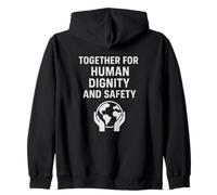 Together for Human Dignity & Safety | Human Rights Day Gift Zip Hoodie