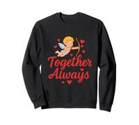 Together Forever Cute Cupid Design Sweatshirt