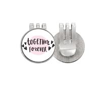 Together Forever Quote Style Golf Ball Marker Hat Cap Clip Enamel Magnetic