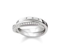 Together Forever Sterling Silver Cubic Zirconia Ring - Ring Size L