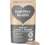 Together Health Organic Lion's Mane 1000mg Dual Extract Fruiting Bodies Cognitive Support Capsules - 60 Capsules