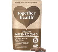 Together Health Organic Mushroom 5 Complex Full-Spectrum Extract 800mg Daily Wellness Support Capsules - 60 Capsules