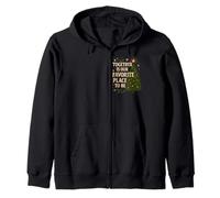 Together Is Our Favorite Place To Be Family Design Zip Hoodie