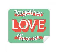 Together Love Forever Valentine's Day Phone Screen Cleaner Glasses Cleaning Cloth 2pcs Suede Fabric