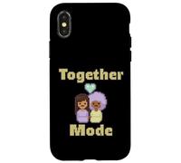 Together Mode - Cute Pixel Couple Gamer Design Case for iPhone X/XS