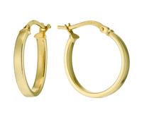Together Silver & 9ct Bonded Gold 15mm Hoop Earrings