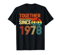 Together Since 1978 Retro Vintage 48th Wedding Anniversary T-Shirt