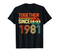 Together Since 1981 Retro Vintage 45th Wedding Anniversary T-Shirt