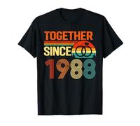 Together Since 1988 Retro Vintage 38th Wedding Anniversary T-Shirt