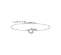 Thomas Sabo Women Bracelet Forever Together Heart Zirconia 925 Sterling Silver A1648-051-14-L19v