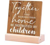 Together They Watched Their Home Be Destroyed By Children Wooden Garden Signs Popular Ceramic Decors Farmhouse Vertical Sign The Last Supper Plaque Sign No Fading Classic Music For Name Day 4X4 Inch