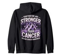 Together We Are Stronger Than Cancer Vulvar Awareness Zip Hoodie