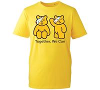 Together We Can Puzzle Greetings Bandana Pudsey Cute Bear Novelty T-Shirt Fundraising Top Children in Charity Need Spotty Day 2025 Top (Yellow, 7 Years)