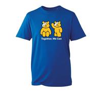 Together We Can Spotty Day Bear T-Shirt, Boys Girls Children Pudsey Day Unisex Kids Adults Tee Top (Royal, L)