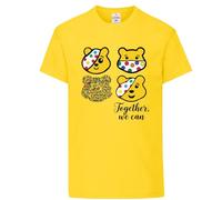 Together We Can Spotty Day Novelty T-Shirt Unisex Kids Adults Top | Spotty day Pudsey , Dotty Spot Face, Pudsey School Childern Event in need, Support Gift for Boys Girls Fundraising Tee