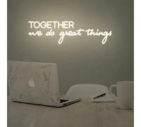 Together we do Great Things Neon Sign, Teamwork Wall Art, Motivational Office Decor Bedroom Sign