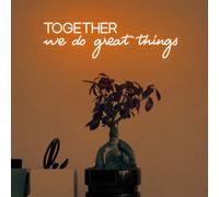 Together we do Great Things Neon Sign, Teamwork Wall Art, Motivational Office Decor Bedroom Sign
