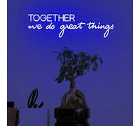 Together we do Great Things Neon Sign, Teamwork Wall Art, Motivational Office Decor Bedroom Sign
