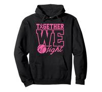 Together We Fight Softball Breast Cancer Awareness Wear Pink Pullover Hoodie