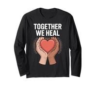 Together We Heal Unity Compassion Heart Design Long Sleeve T-Shirt