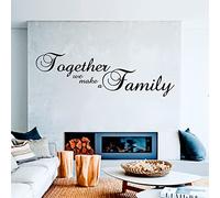 Together we Make a Family - 0361 - Self Adhesive Vinyl Wall Art Decal, Mural, Transfer, Gloss or Matt Finish, 75 Colours, 5 Sizes, Interior or Exterior use, Easy to Apply, Instructions provided