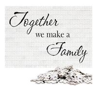 Together We Make A FAMILY Puzzle 1000 Pieces Jigsaws Wooden Puzzles for Adults Family Entertainment Toys 1000pcs (75x50cm)