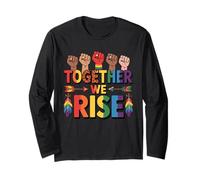 Together We Rise LGBT Pride Shirt Rainbow Flag Long Sleeve T-Shirt
