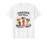 Together We Rise Unity Diversity Inspirational Graphic T-Shirt