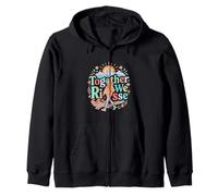 Together We Rise Unity Nature Inspiration Zip Hoodie