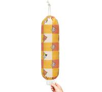 TOGETRUE Plastic Bag Holder, Cute Grocery Bag Holder for Plastic bags, Wall Mount Bags Dispenser for Home Kitchen Decor (Yellow Cat)