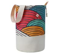 TOGETRUE Yarn Bag, Knitting Crochet Bag, Portable Yarn Storage Bags Organizer for Crocheting Project, Store Skein Ball, Short Knitting Needle (Large, Color Arc)