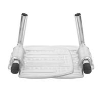 TOGEVAL 1 Pair Silver Iron Wheelchair Leg Support Footrest with Smooth Surface and Sturdy Design, Ergonomic Adjustable Foot Pedal for Comfortable Wheelchair Leg Rest and Patient Mobility