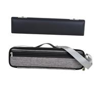 TOGEVAL 1 Set Convenient Flute Storage Bag Box Set Cotton Padded Wind Instrument Carry Bag with Extra Storage Pouch Grey for Musicians the Go